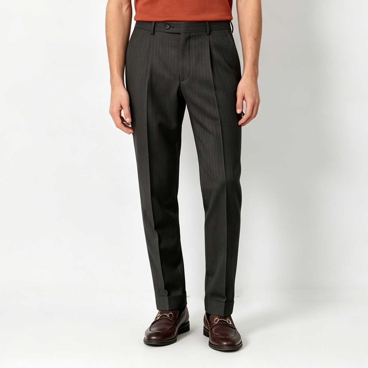 Midnight Green Mohair‑Wool Peak Lapel Formal Business Two-Piece Suit