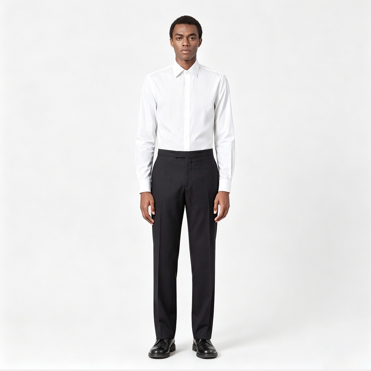 Black Hand‑Beaded Pure‑Wool Half‑Canvas Luxury‑Groom Two‑Piece Suit