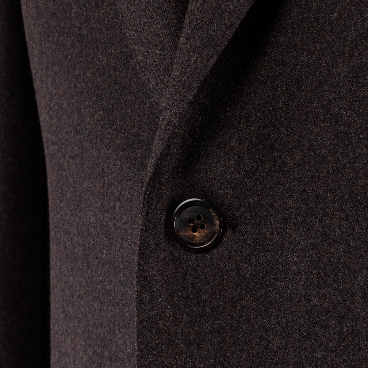 Dark Brown Single‑Breasted Wool Blazer