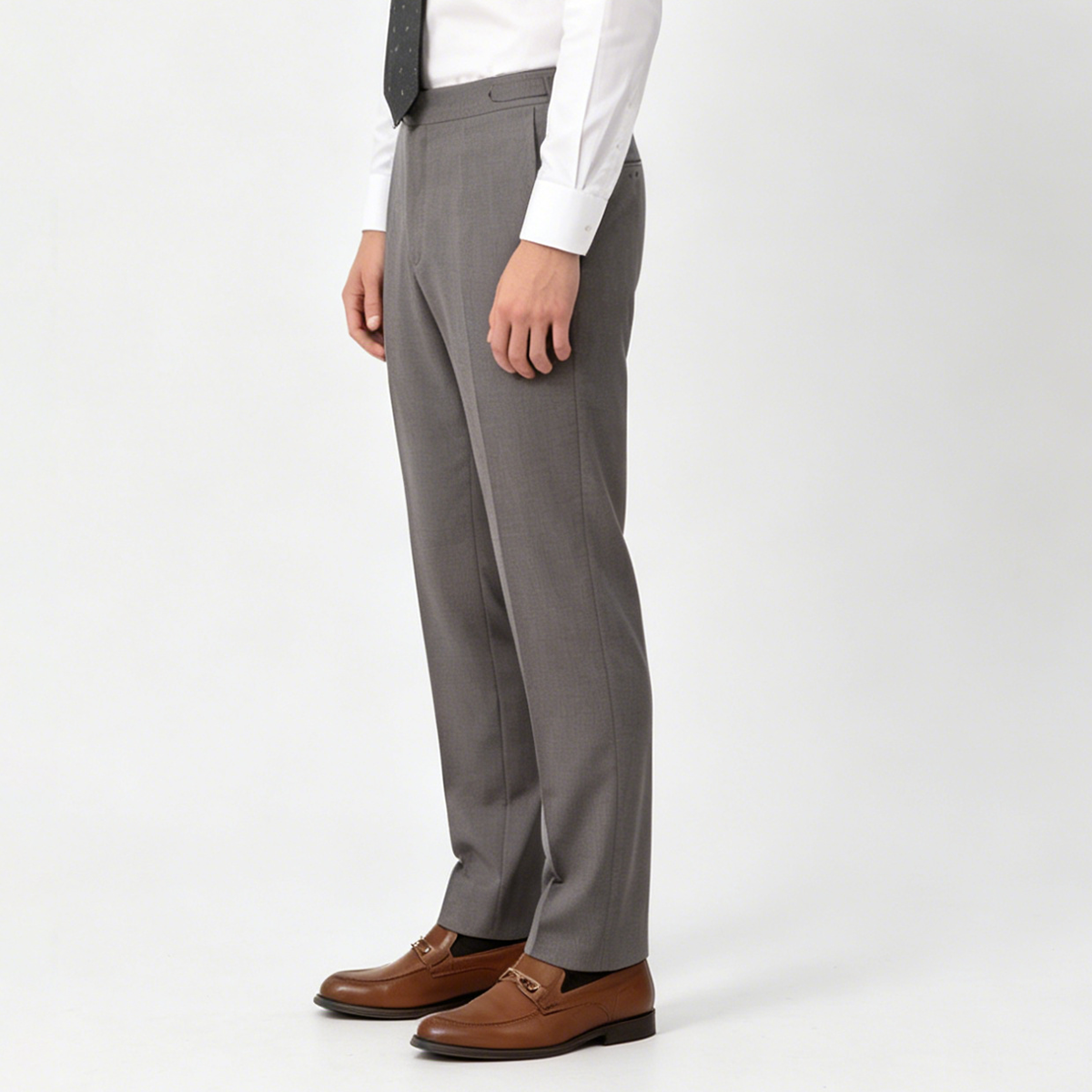 Grey Cool‑Effect Pure‑Wool Spring High End Commute Two‑Piece Suit