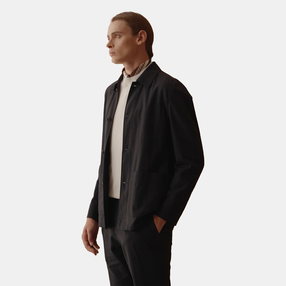 Navy Linen Cotton Stretch Cooling Slim Fit Casual Casual Blazer