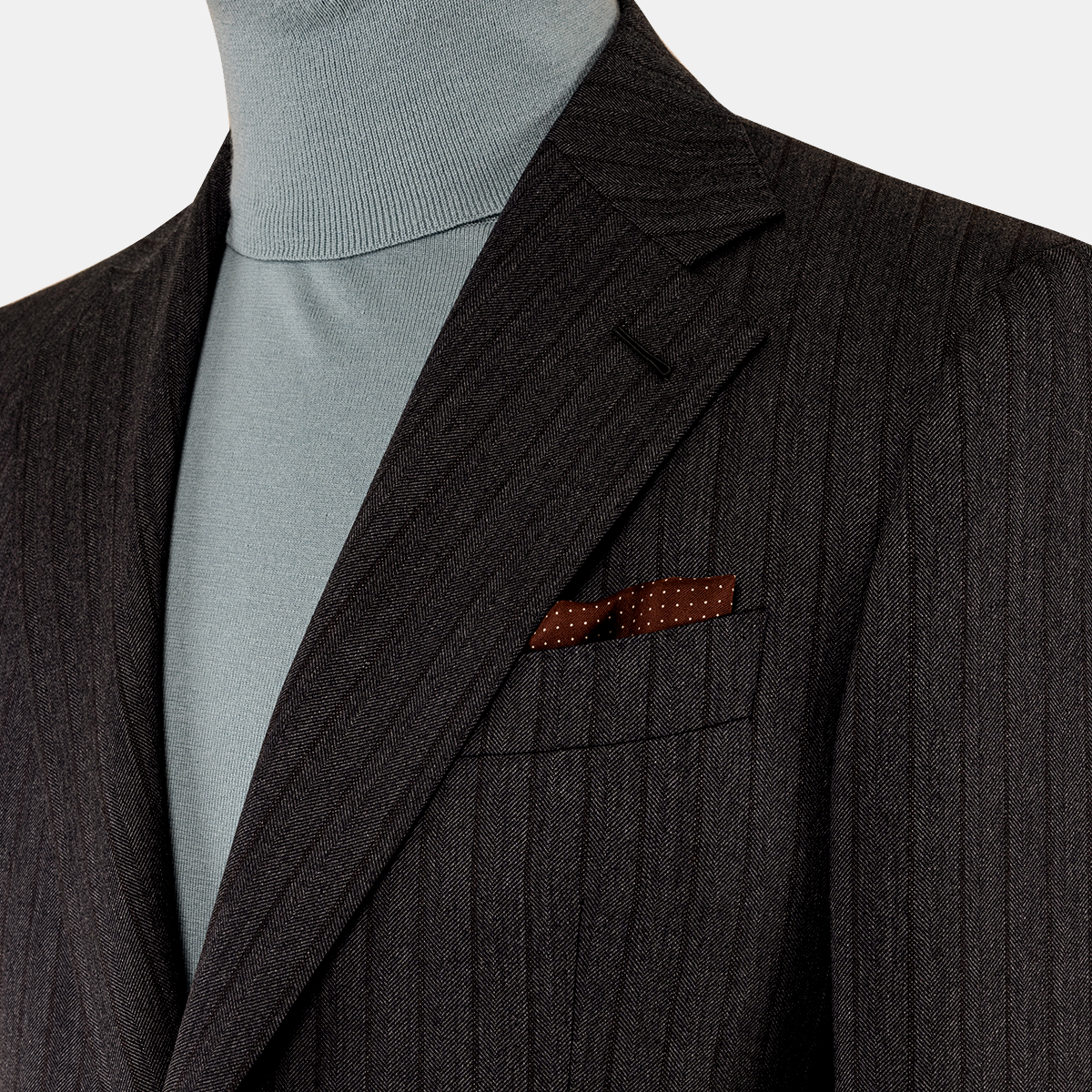 Navy Wool-Worsted Silk Single-Breasted Two‑Piece Suit