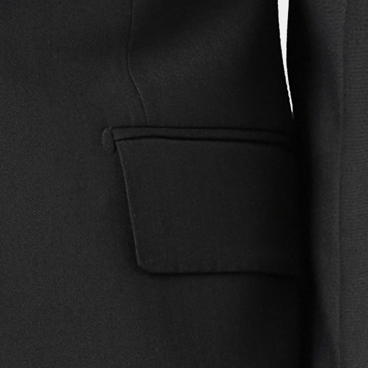 Black Hand‑Beaded Pure‑Wool Half‑Canvas Luxury‑Groom Two‑Piece Suit