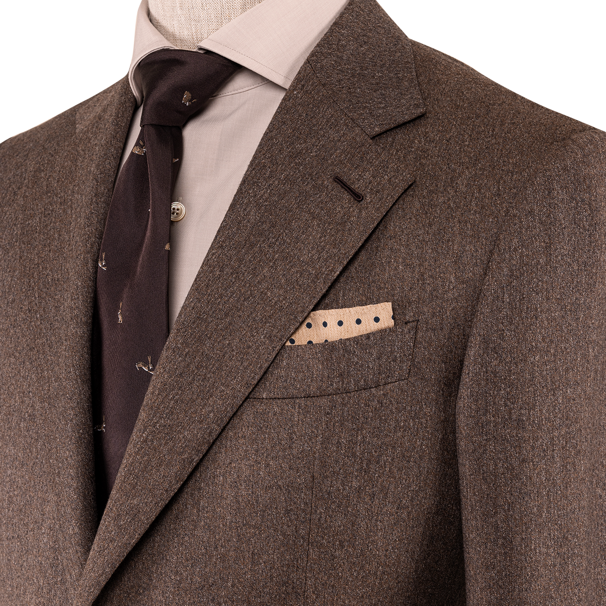 Gray Striped Stretch Wool‑Blend Single‑Breasted Two‑Piece Suit