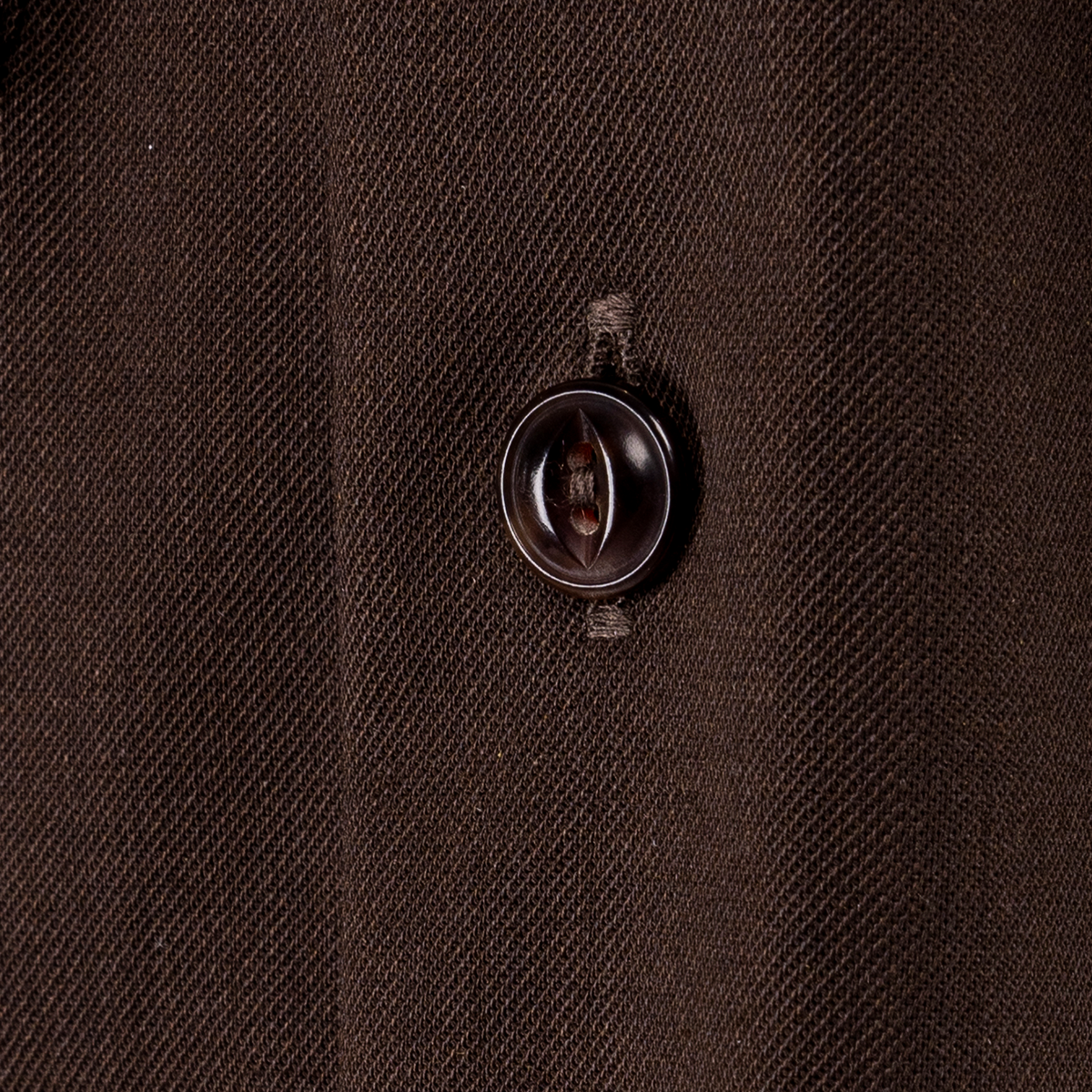 Dark Brown 5‑Button 7cm Point Collar Shirt