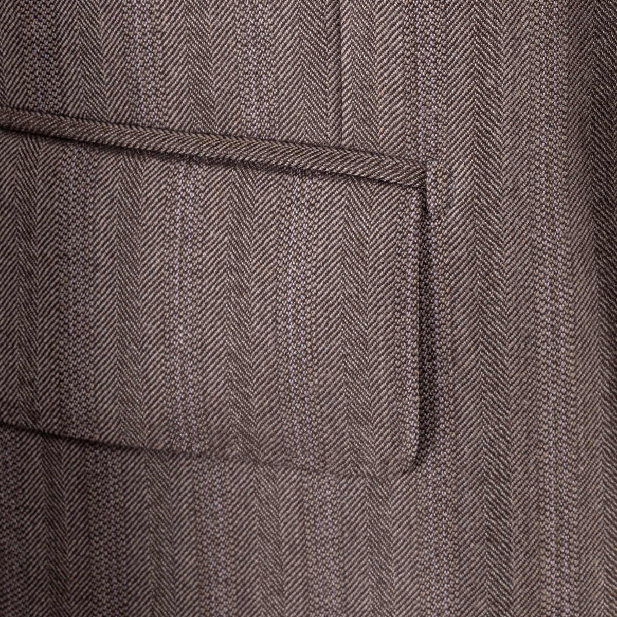 Gray Striped All‑Wool 6×2 Double‑Breasted Two‑Piece Suit