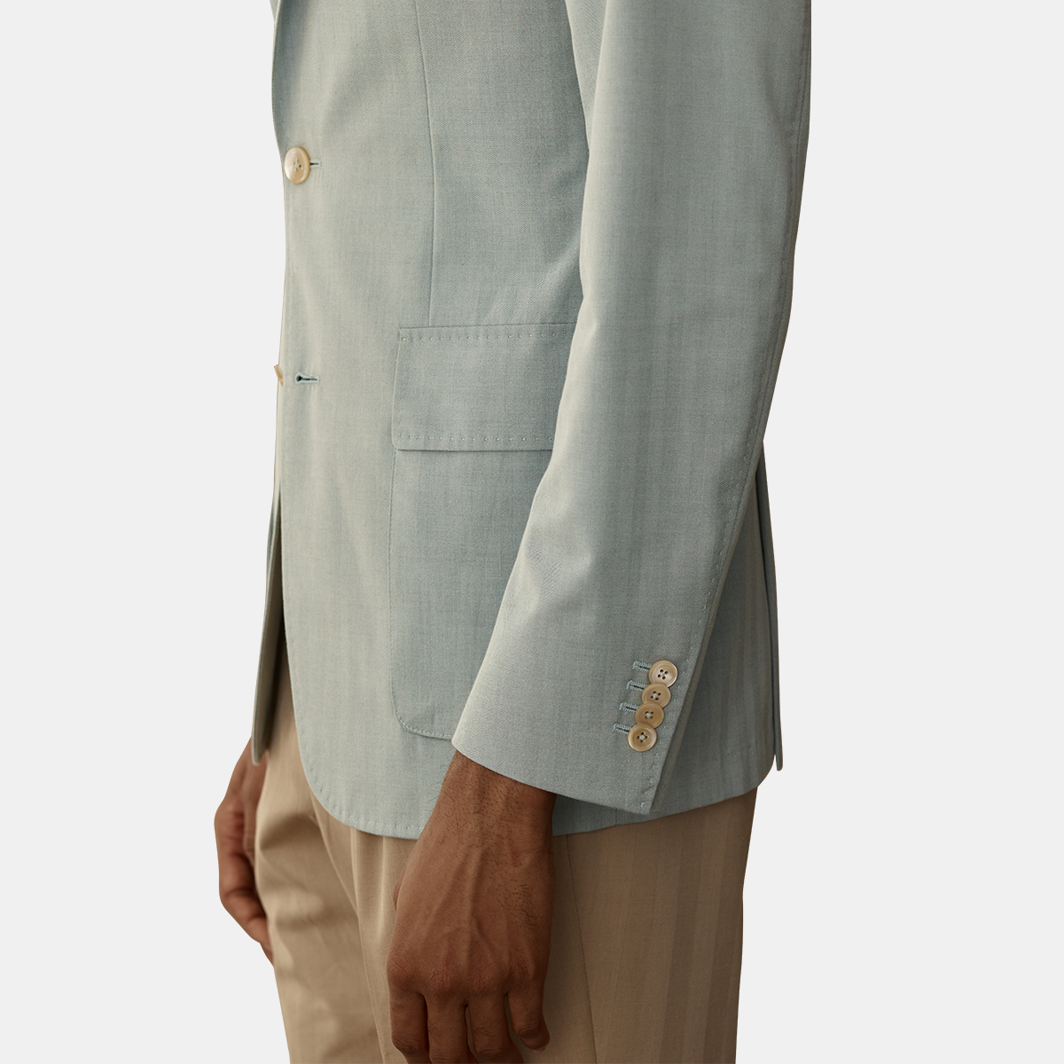 Blue Solaro Herringbone Blazer