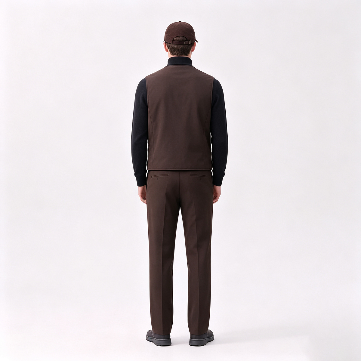 Dark Brown Single‑Breasted Notch Lapel Two-Piece Suit