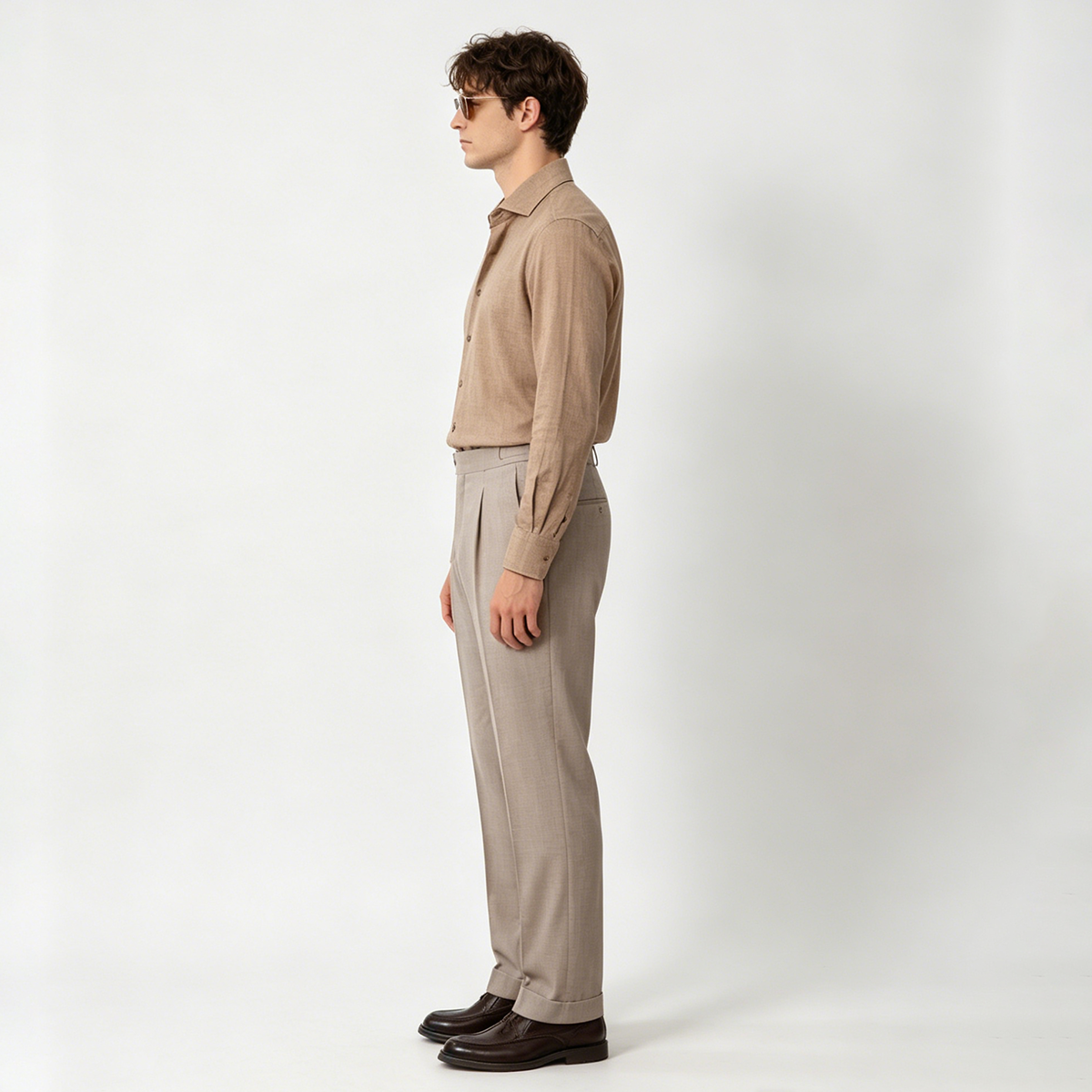 Grey VBC Herringbone Virgin‑Wool Half‑Canvas Two‑Piece Suit