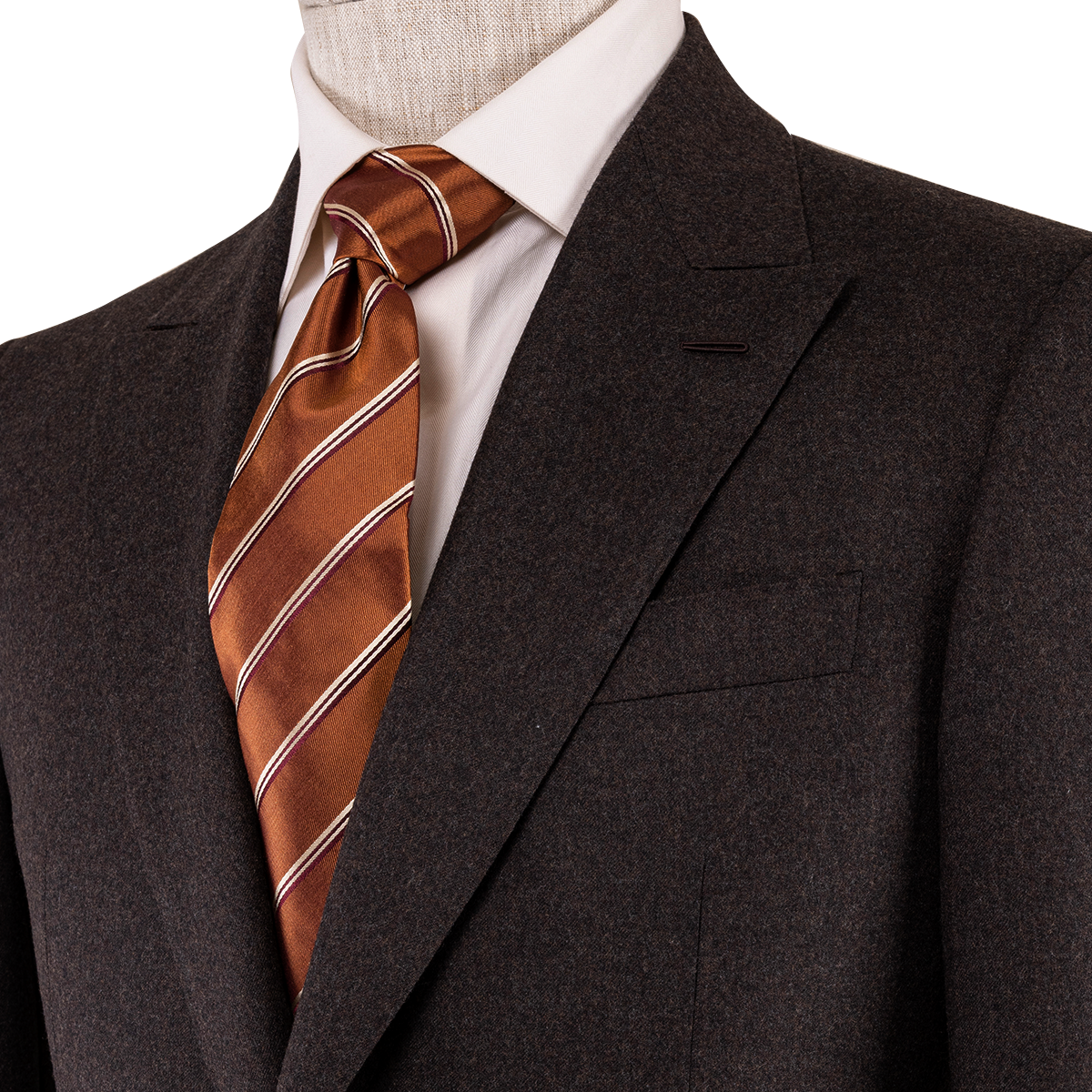 Dark Brown Single‑Breasted Wool Blazer