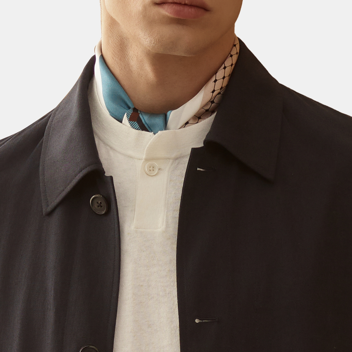 Navy Linen Cotton Stretch Cooling Slim Fit Casual Casual Blazer