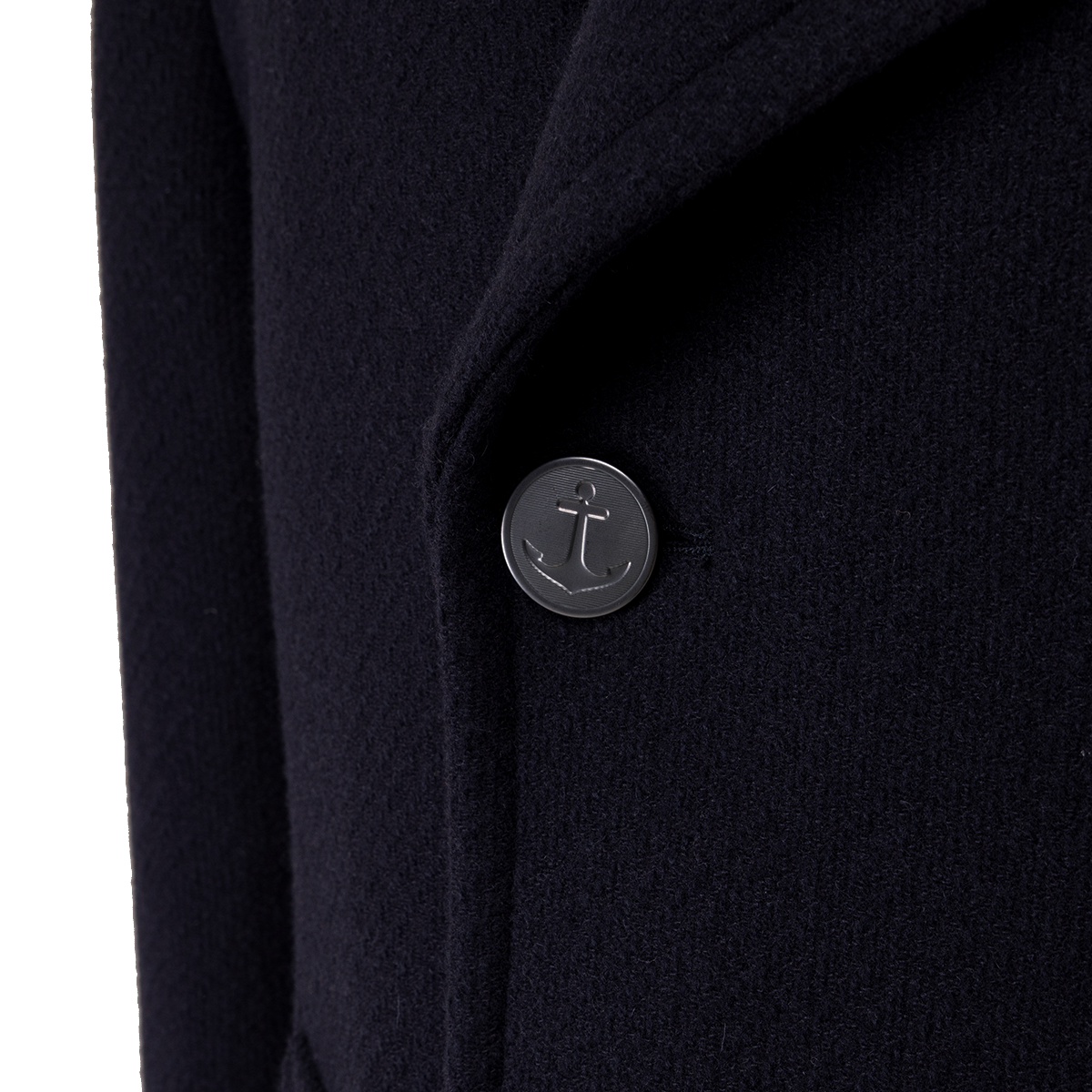 Navy Wool‑Polyester‑Modacrylic 6x3 Double‑Breasted Fused Blazer