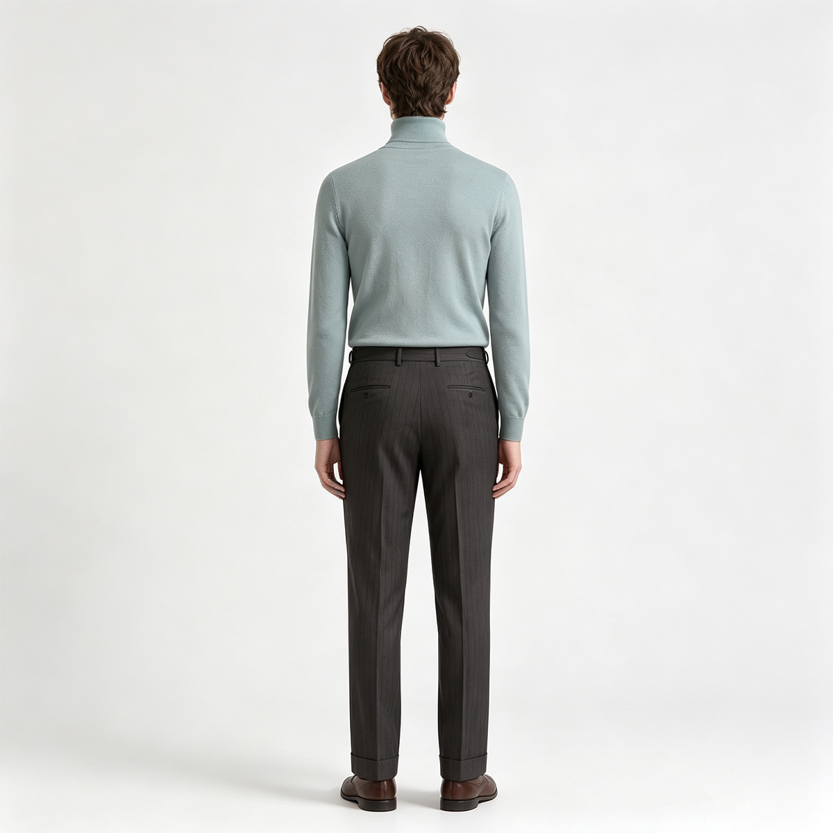 Navy Wool-Worsted Silk Single-Breasted Two‑Piece Suit