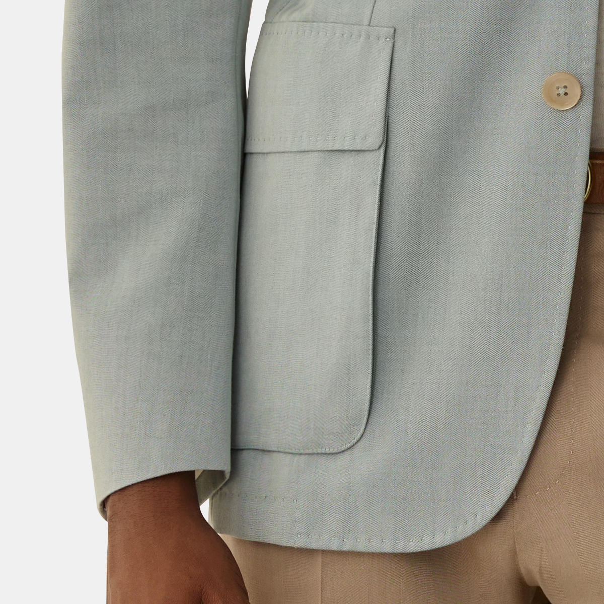Blue Solaro Herringbone Blazer