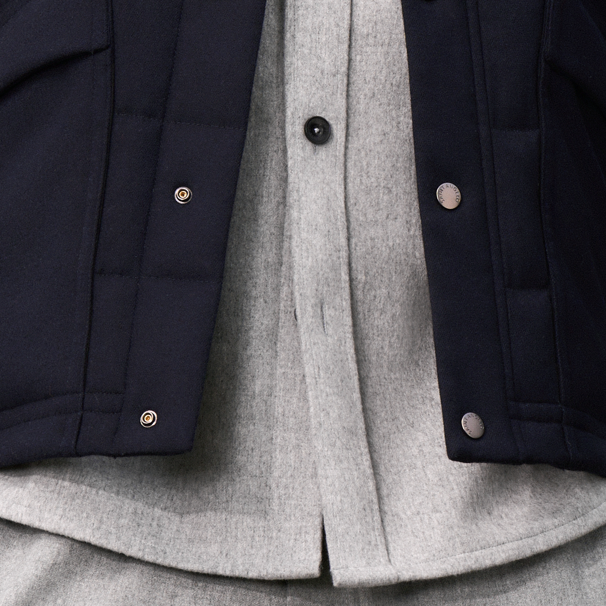 Navy Stand‑Collar Vest