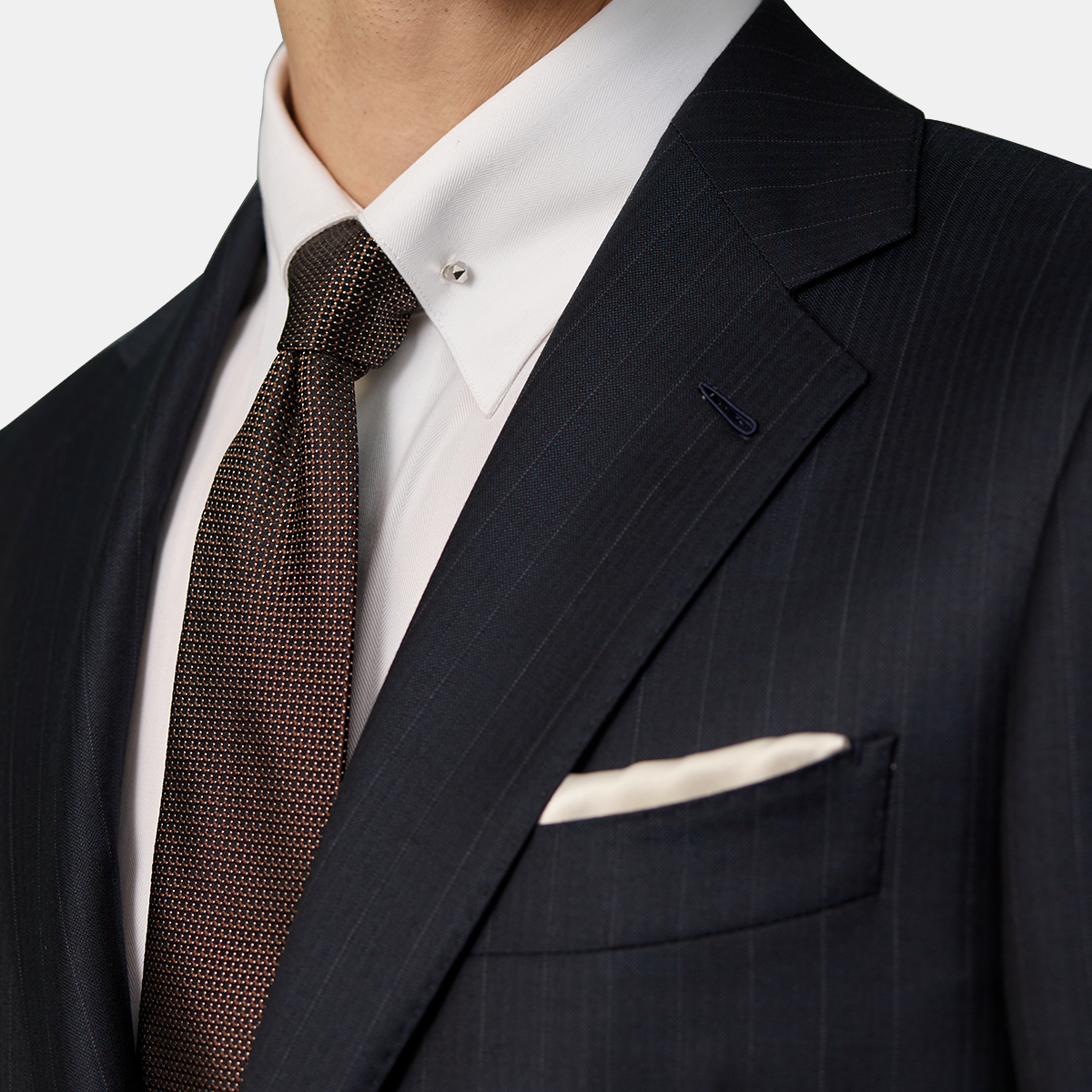 Navy Zegna‑Trofeo Pure‑Wool Half‑Canvas Two‑Piece Suit