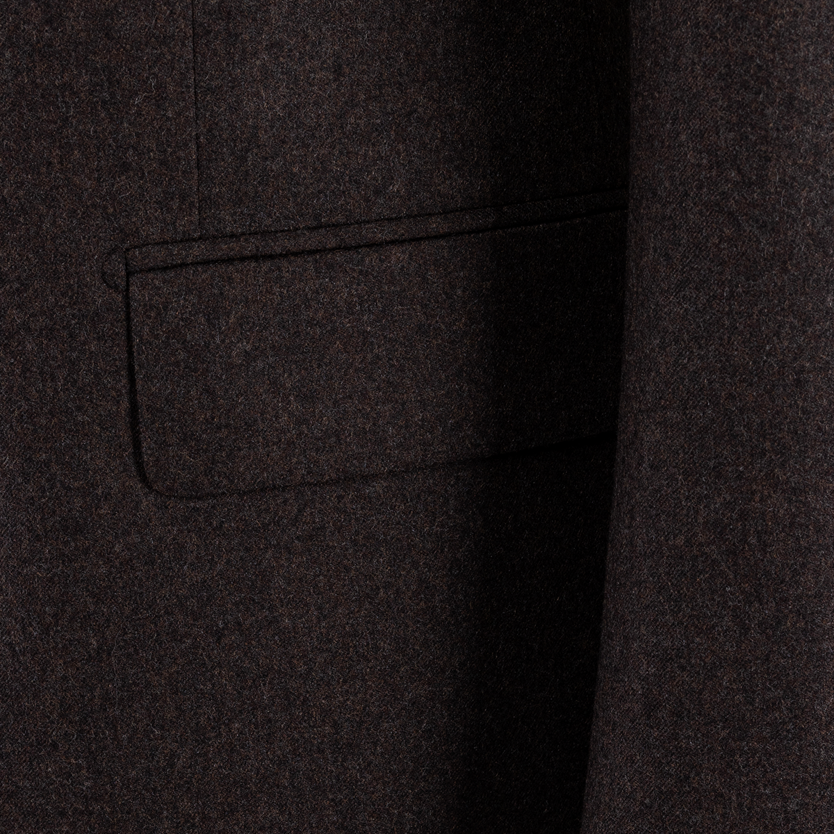 Dark Brown Single‑Breasted Wool Blazer