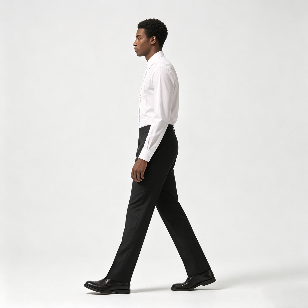 Black Wool‑Polyester‑RCF‑Elastane Half‑Canvas Double‑Breasted Two‑Piece Suit