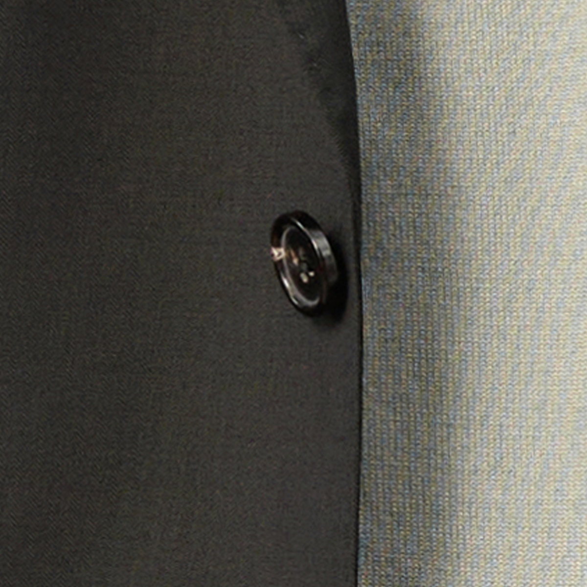 Green Fine‑Herringbone Pure‑Wool Half‑Canvas Two‑Piece Suit