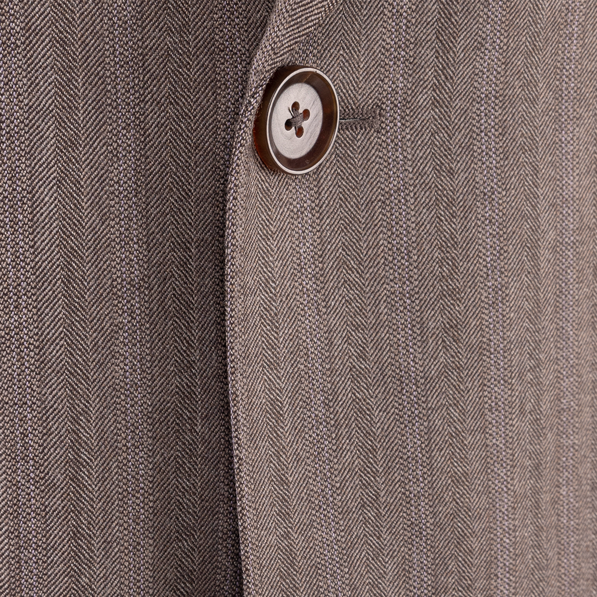 Gray Striped All‑Wool 6×2 Double‑Breasted Two‑Piece Suit
