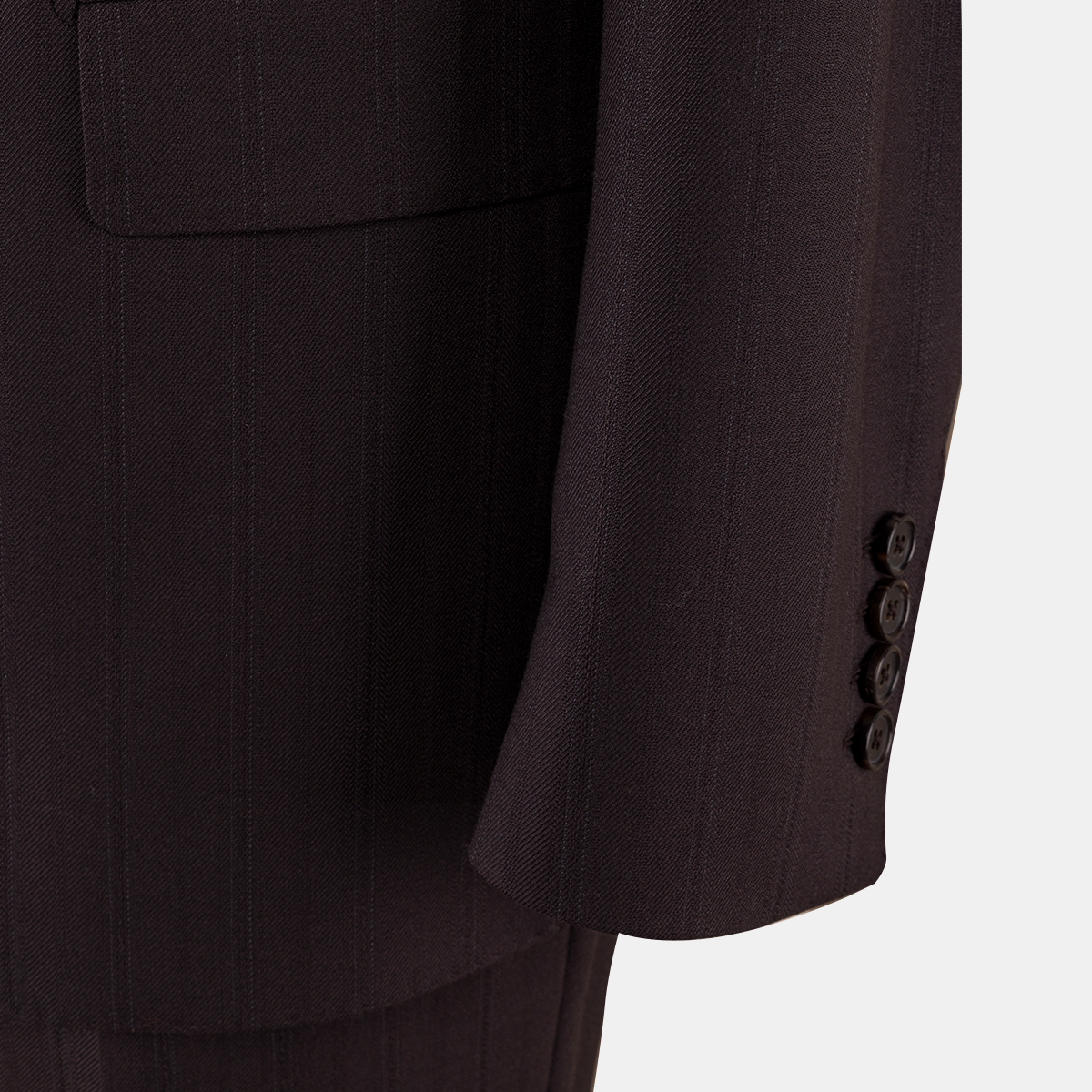 Warm Gray Wool‑Polyester‑Modacrylic Half‑Canvas Single‑Breasted Jacket
