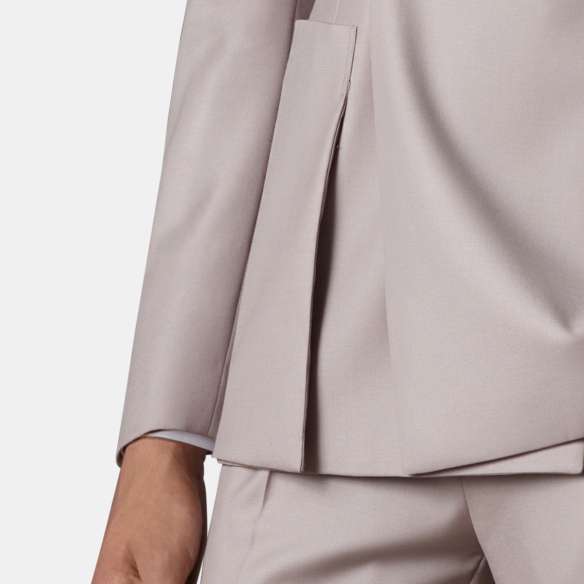 Pink Cool‑Series Pure‑Wool Half‑Canvas Wedding Two‑Piece Suit