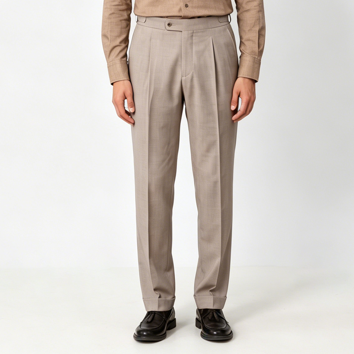 Grey VBC Herringbone Virgin‑Wool Half‑Canvas Two‑Piece Suit