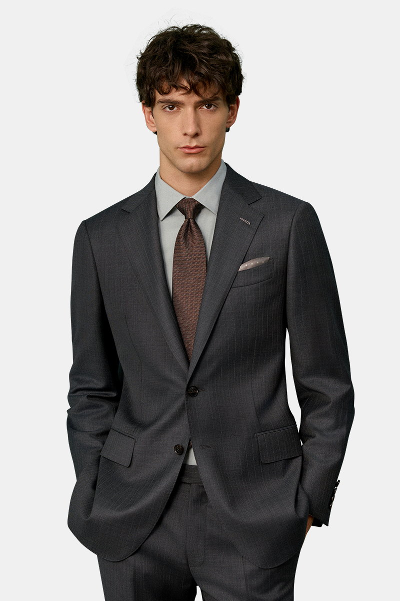Green Zegna‑Traveller Pure‑Wool Half‑Canvas Two‑Piece Suit