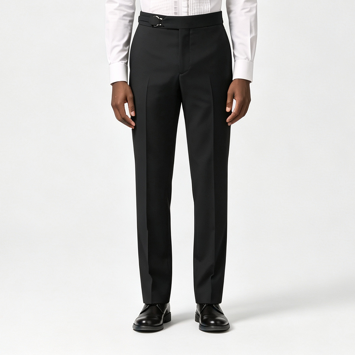 Black Wool‑Polyester‑RCF‑Elastane Half‑Canvas Double‑Breasted Two‑Piece Suit