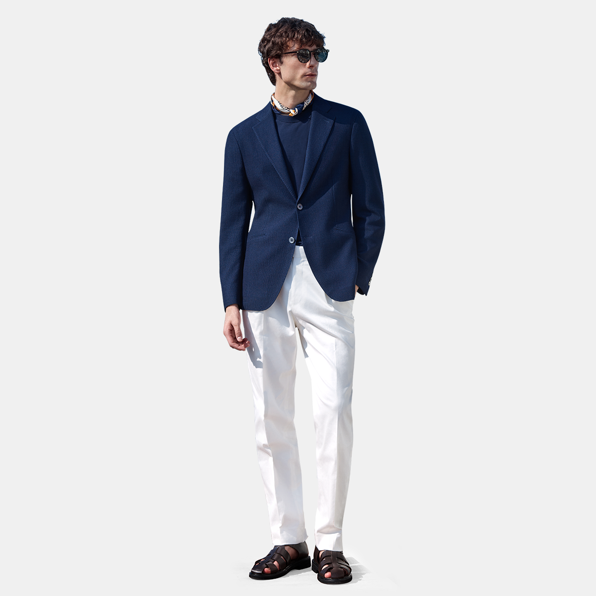 Navy Hidden Placket Blazer