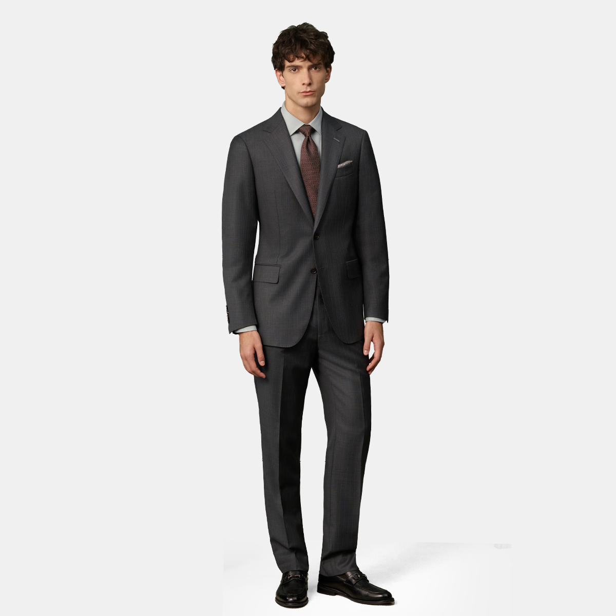 Green Zegna‑Traveller Pure‑Wool Half‑Canvas Two‑Piece Suit