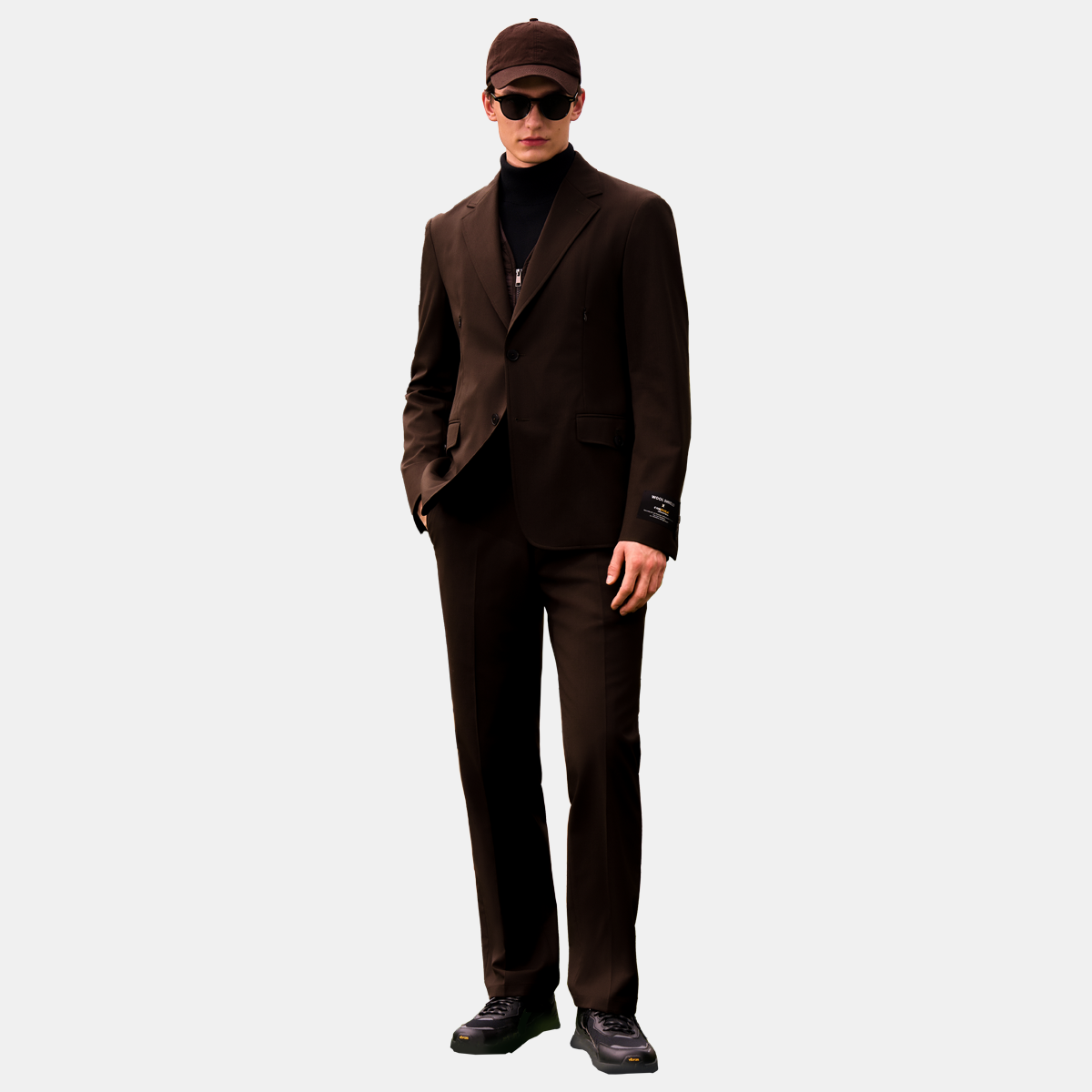 Dark Brown Single‑Breasted Notch Lapel Two-Piece Suit
