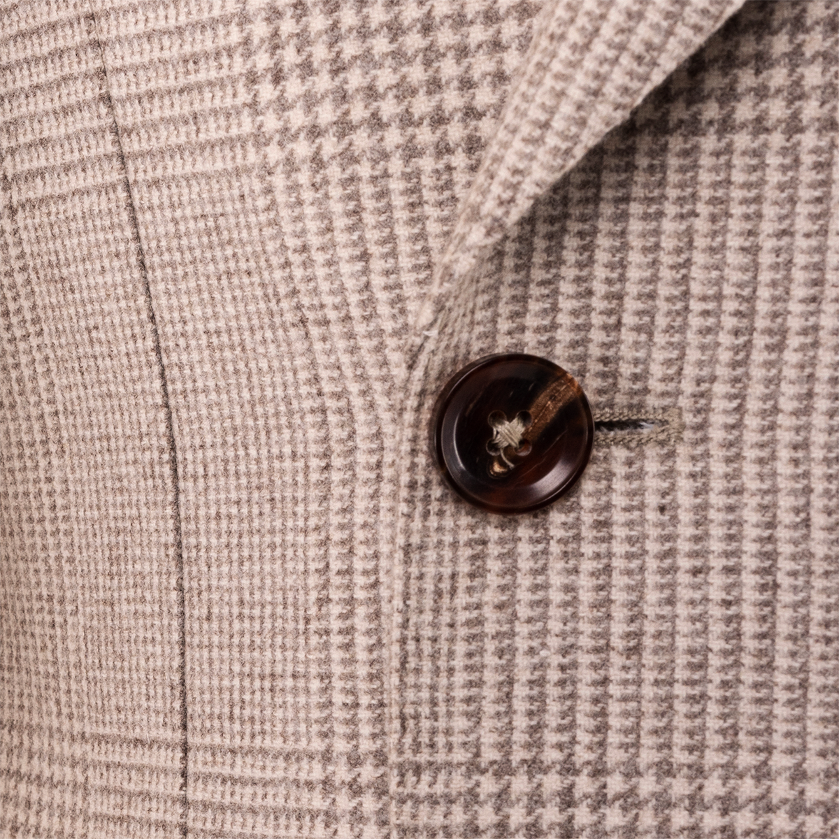 Light Camel Wool Ultra‑Thin Half‑Canvas Double‑Breasted Two‑Piece Suit