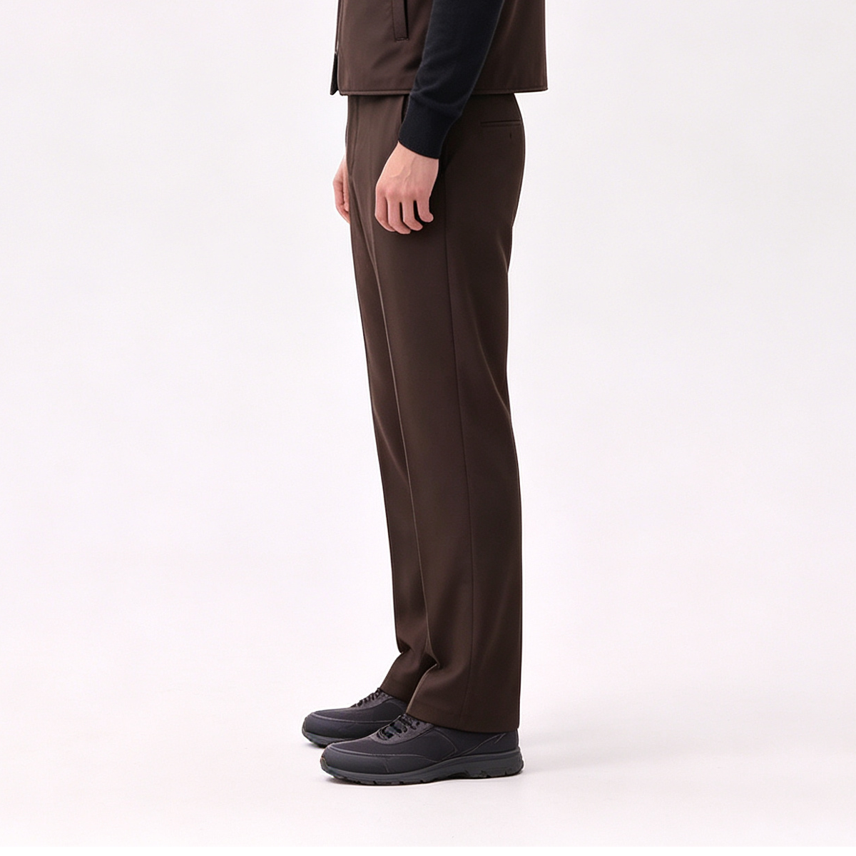 Dark Brown Single‑Breasted Notch Lapel Two-Piece Suit