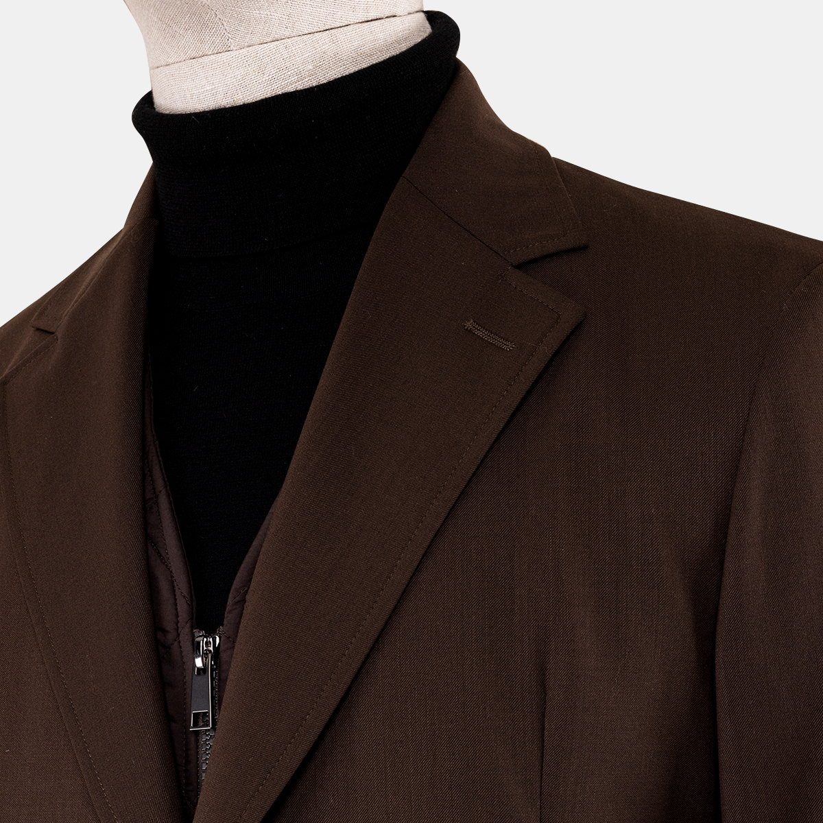 Dark Brown Single‑Breasted Notch Lapel Two-Piece Suit