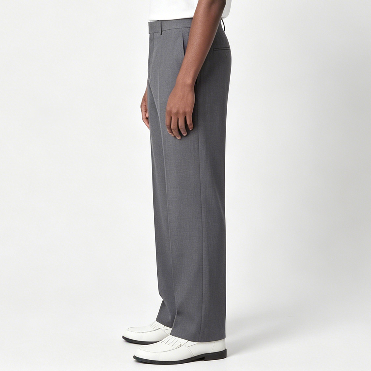 Grey Cool‑Series Silk‑Wool‑Blend Wedding Two‑Piece Suit