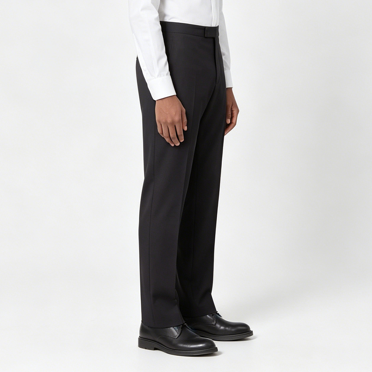 Black Hand‑Beaded Pure‑Wool Half‑Canvas Luxury‑Groom Two‑Piece Suit