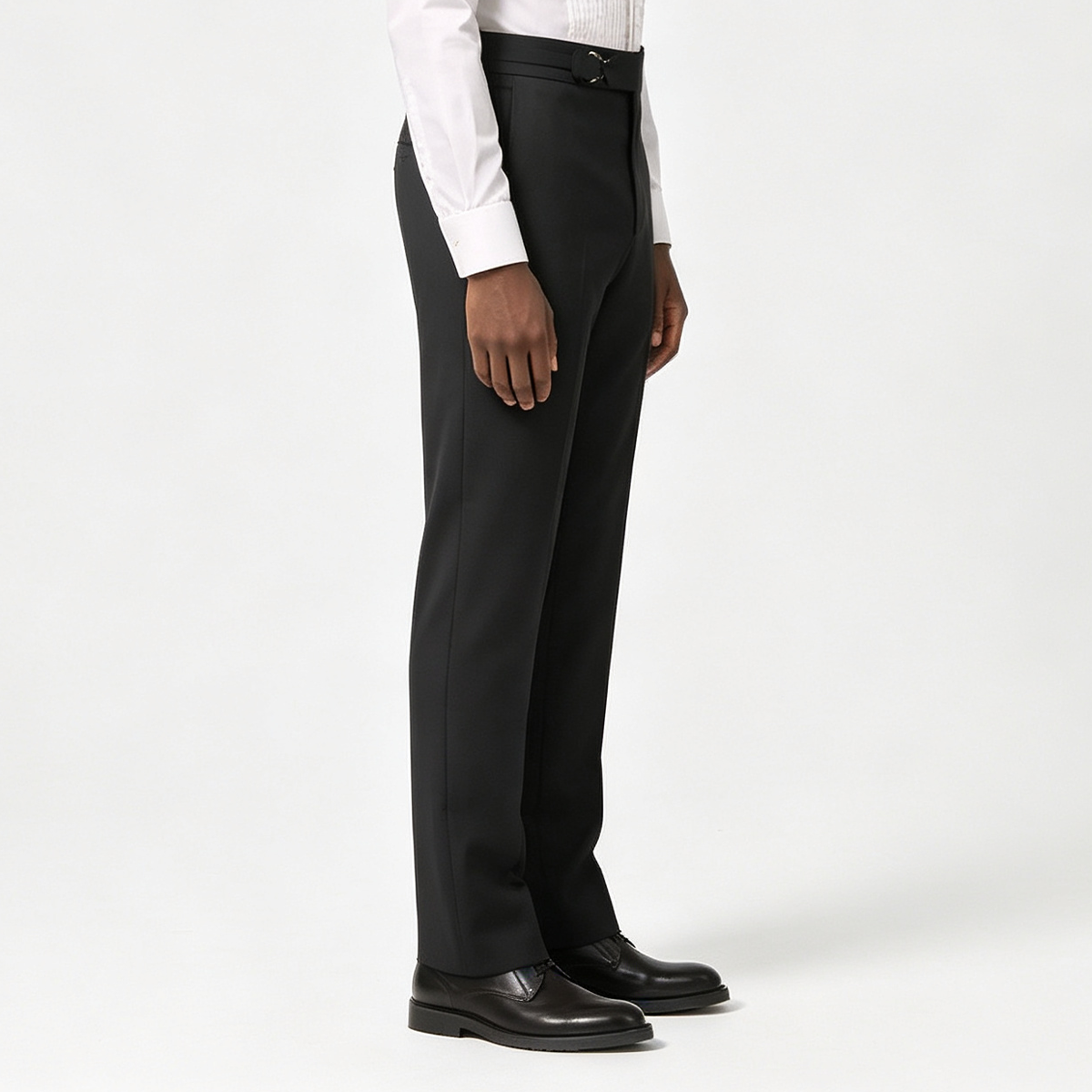 Black Wool‑Polyester‑RCF‑Elastane Half‑Canvas Double‑Breasted Two‑Piece Suit