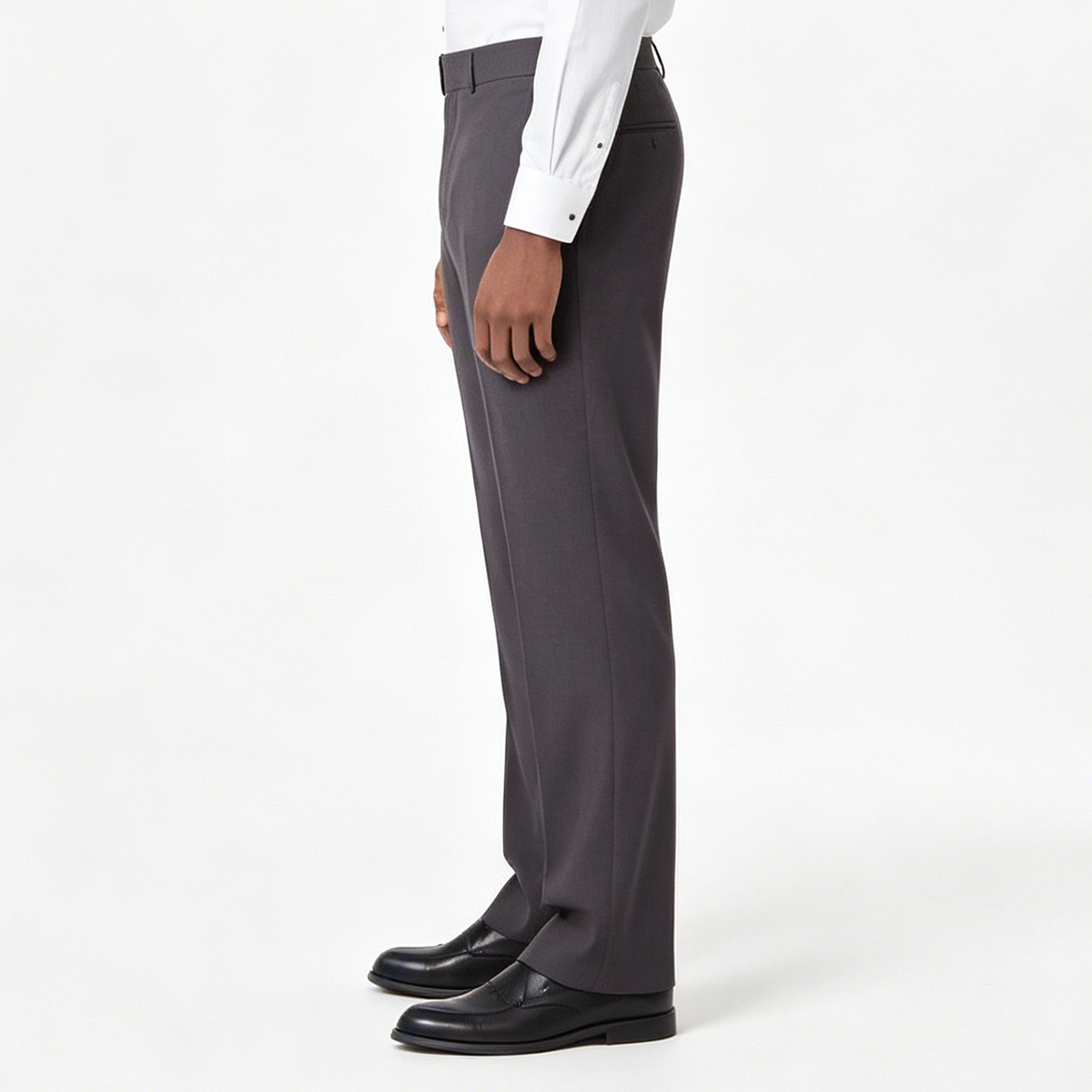 Grey Cool‑Series Wool‑Blend Fused Daily‑Groom Two‑Piece Suit