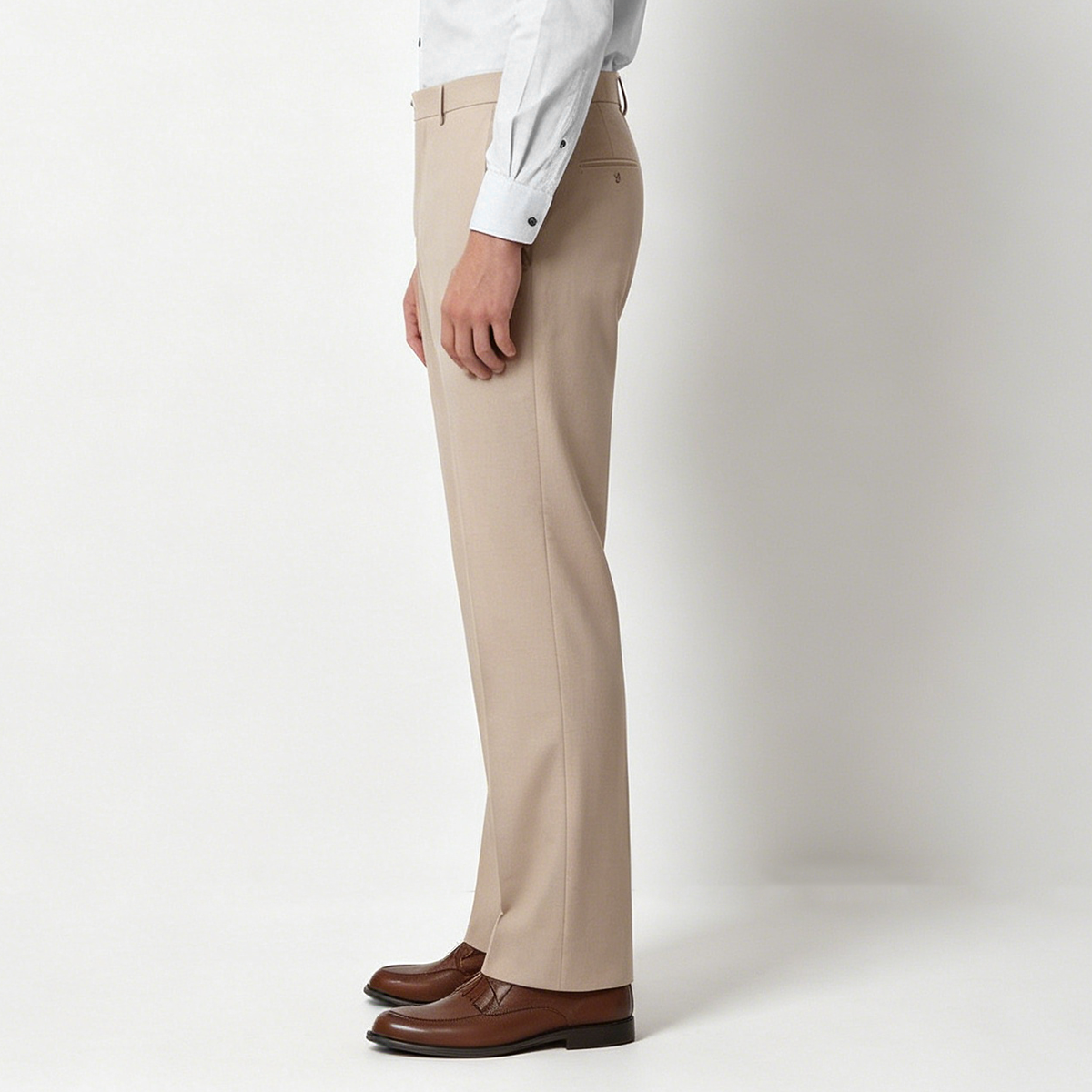 Brown Cool‑Series Twisted Pure‑Wool Fused Wedding Two‑Piece Suit