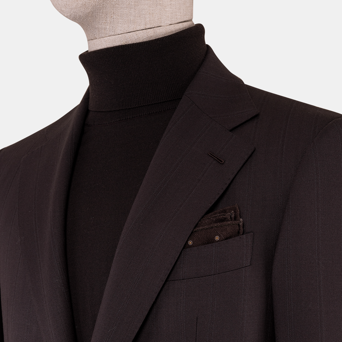 Warm Gray Wool‑Polyester‑Modacrylic Half‑Canvas Single‑Breasted Jacket