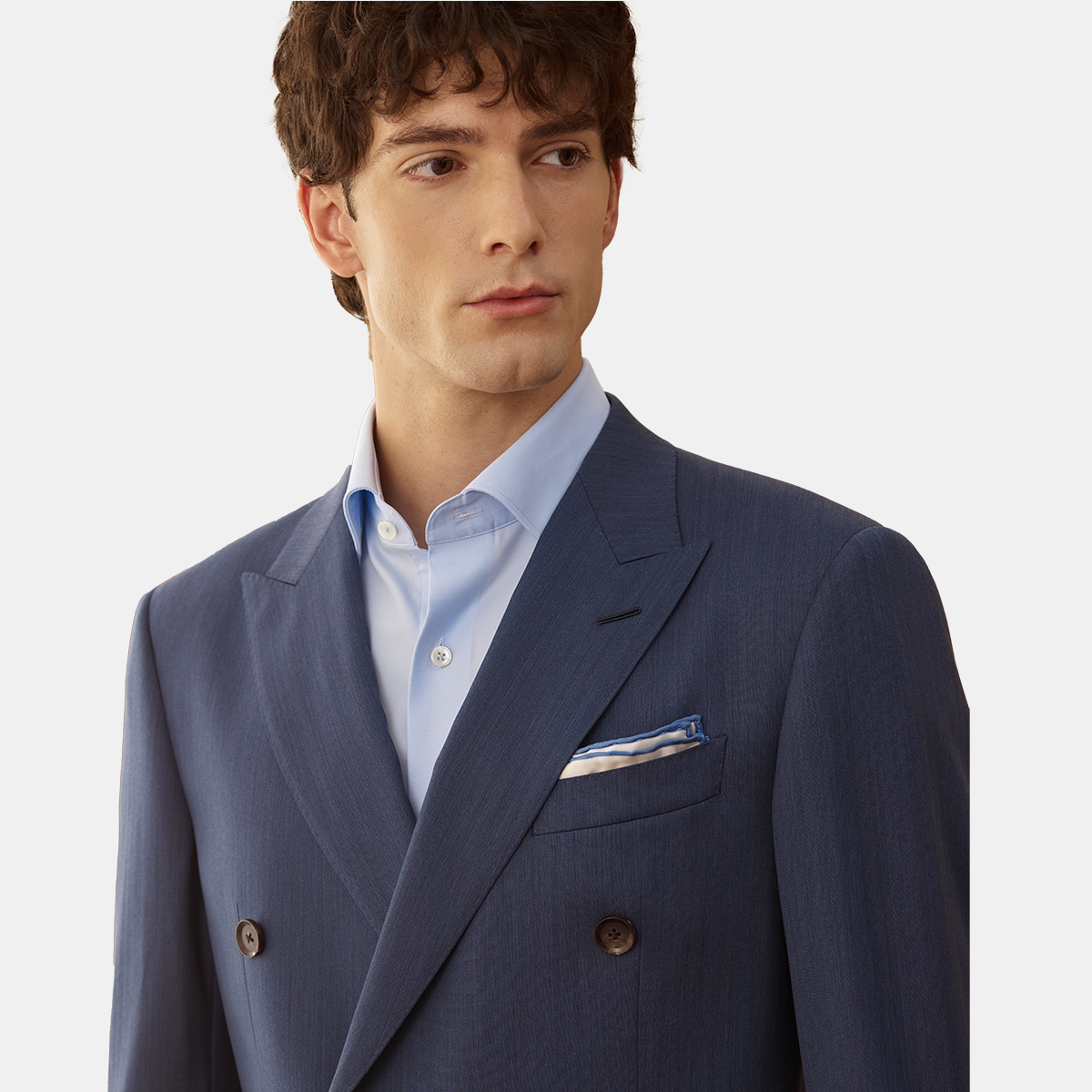 Blue Royal Stripe Jacket Two-Piece Suit