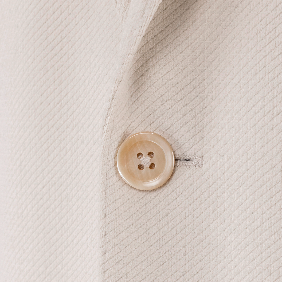 White Polyester Ultra‑Thin Half‑Canvas Single‑Breasted Blazer