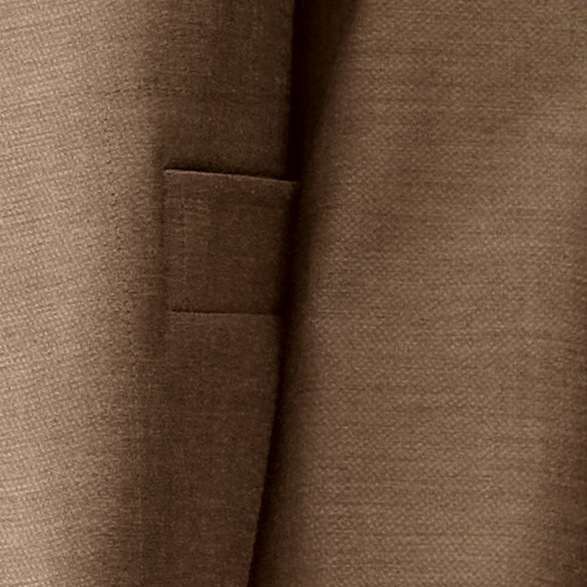 Brown Wool‑Viscose Collarless Fused Wrinkle Resistant Blazer