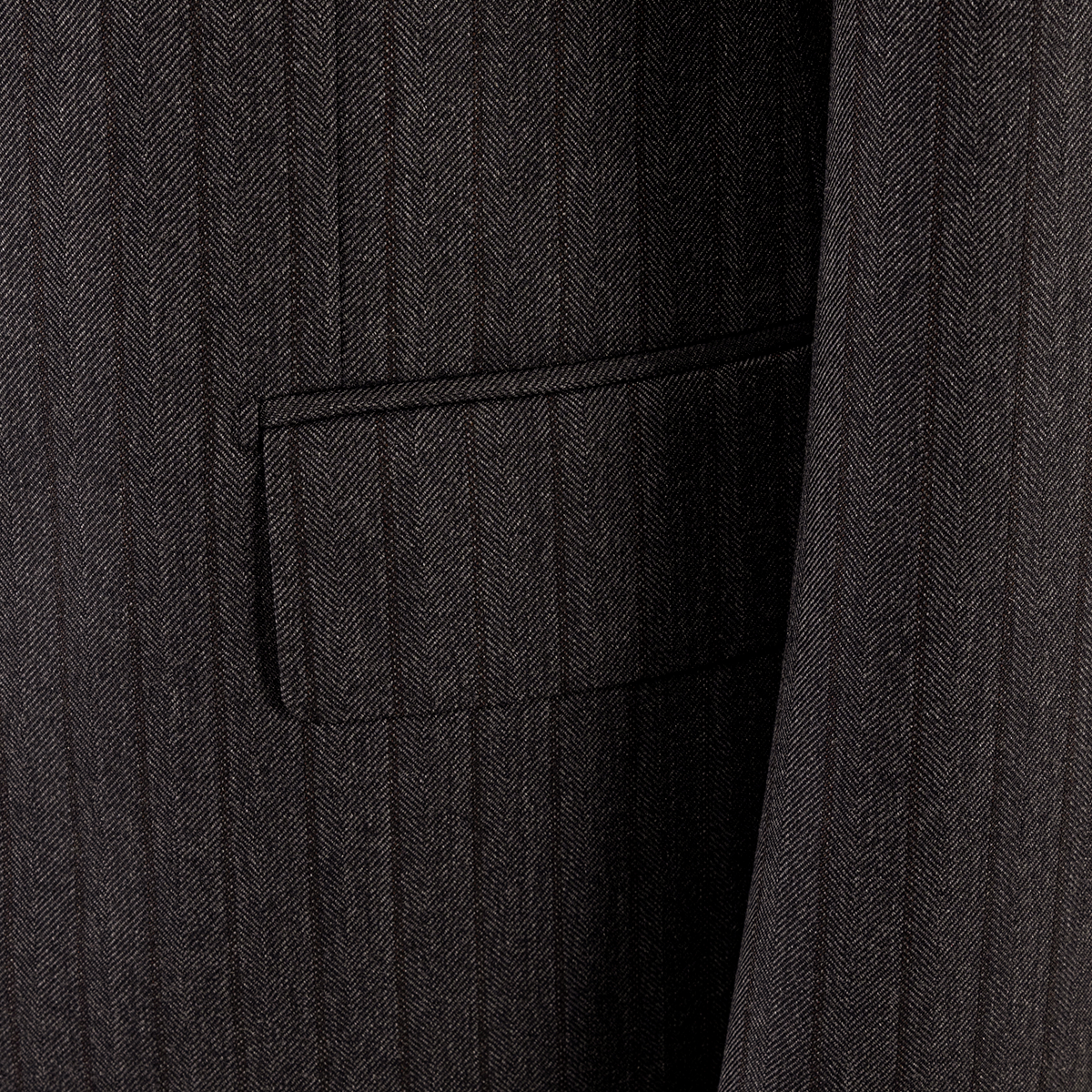 Navy Wool-Worsted Silk Single-Breasted Two‑Piece Suit