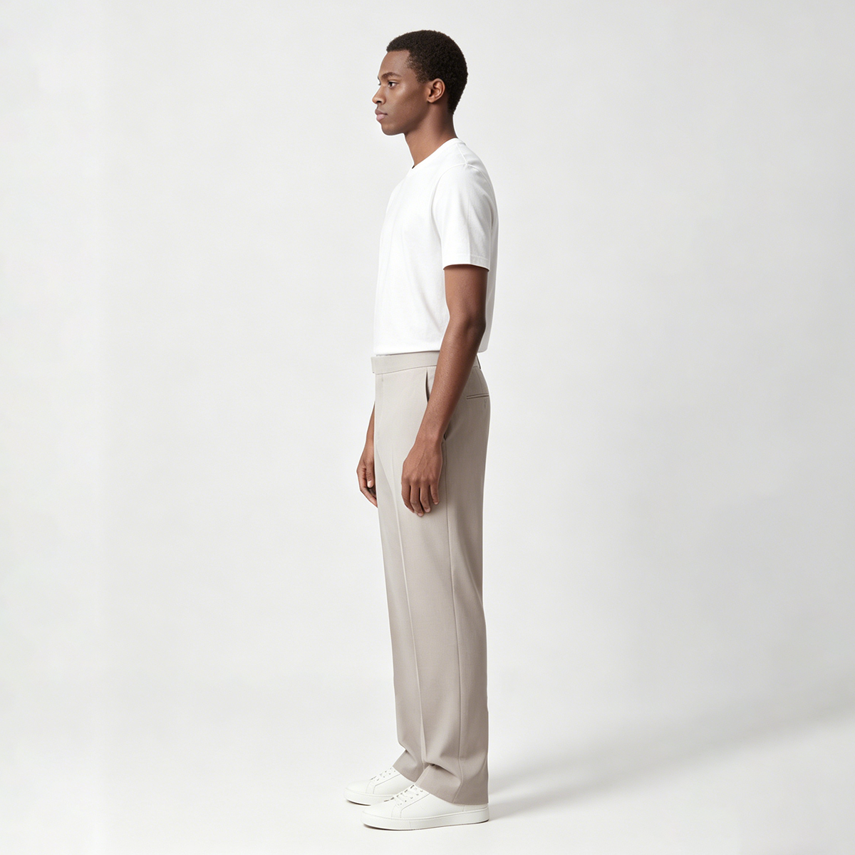 Grey Cool‑Series Pure‑Wool Fused Wedding Two‑Piece Suit