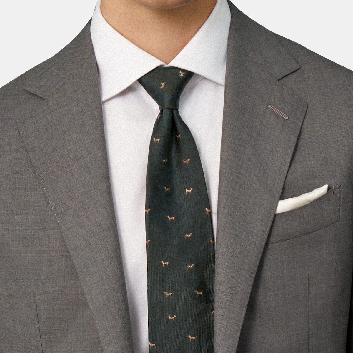 Grey Cool‑Effect Pure‑Wool Spring High End Commute Two‑Piece Suit