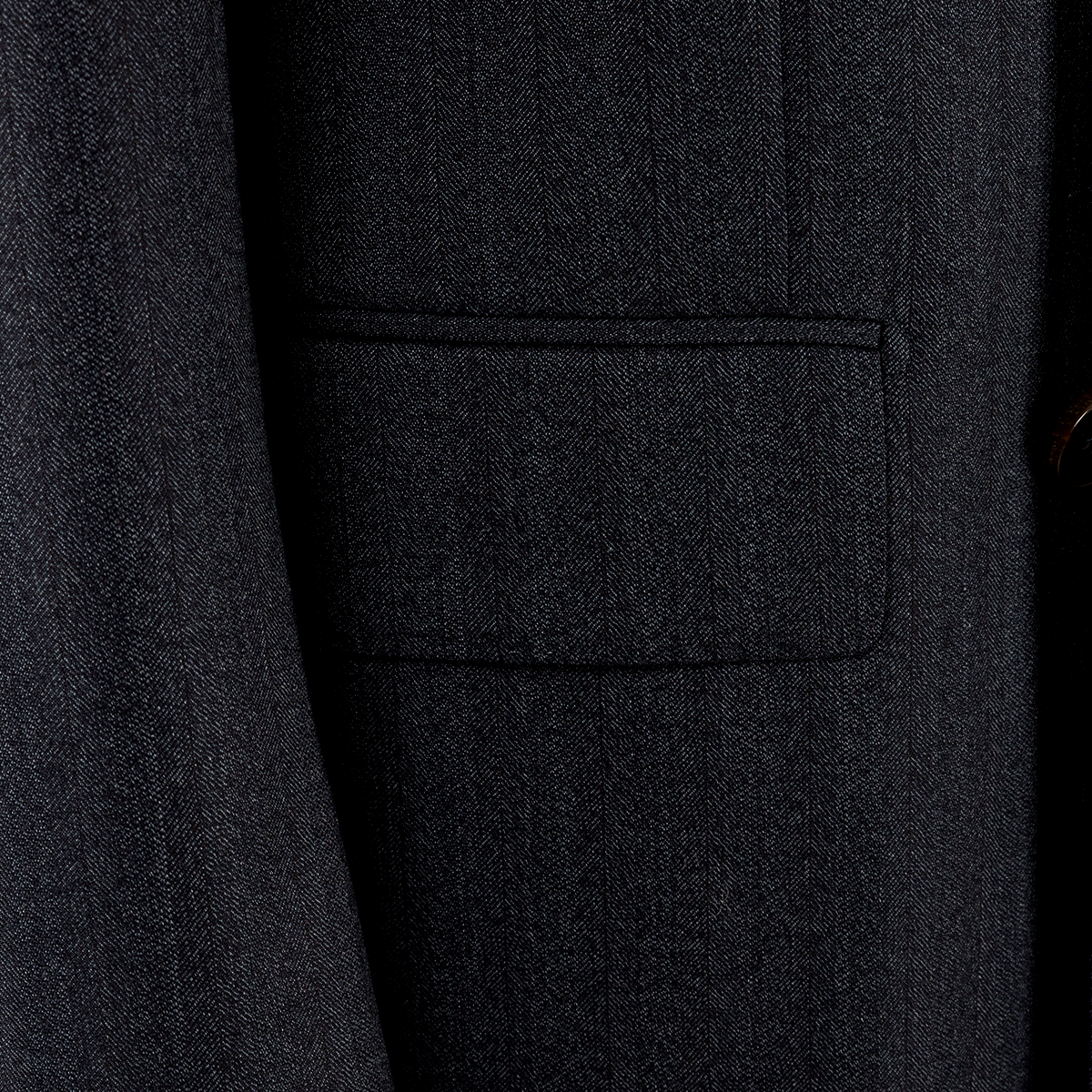 Navy Wool‑Polyester‑Elastane Double‑Breasted Two‑Piece Suit