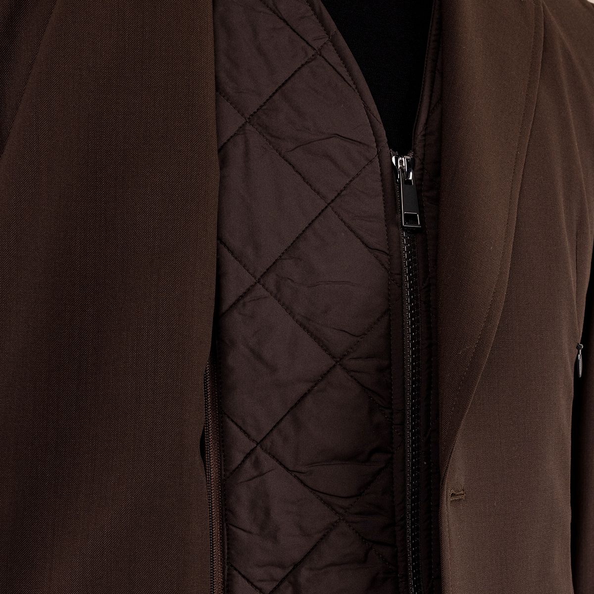 Dark Brown Single‑Breasted Notch Lapel Two-Piece Suit