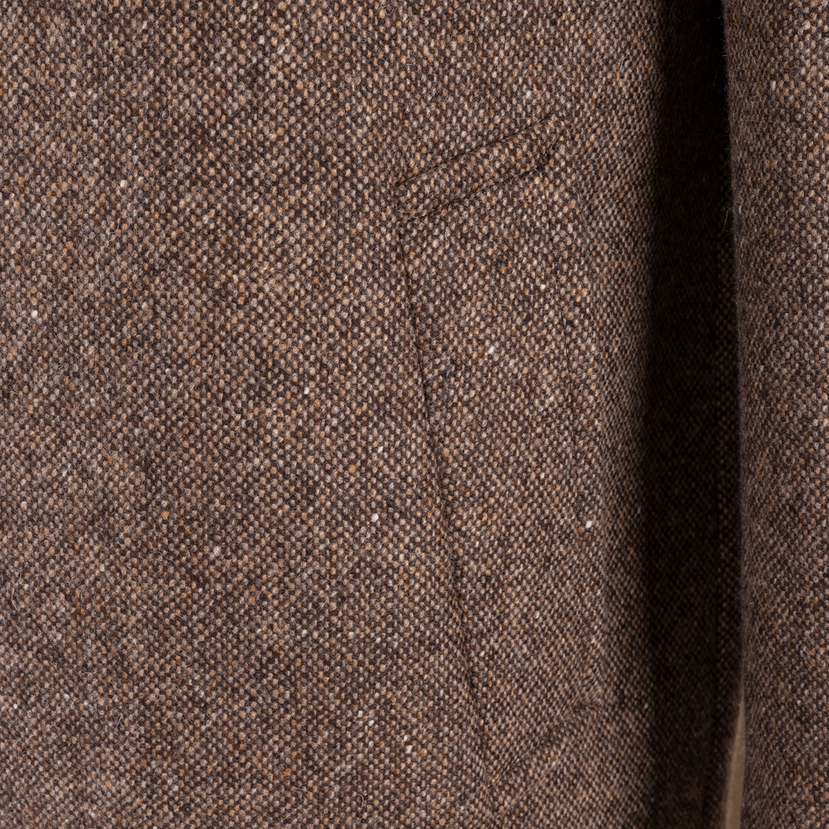 Dark Brown Wool 5‑Button Hidden Placket Overcoat